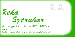 reka sztruhar business card